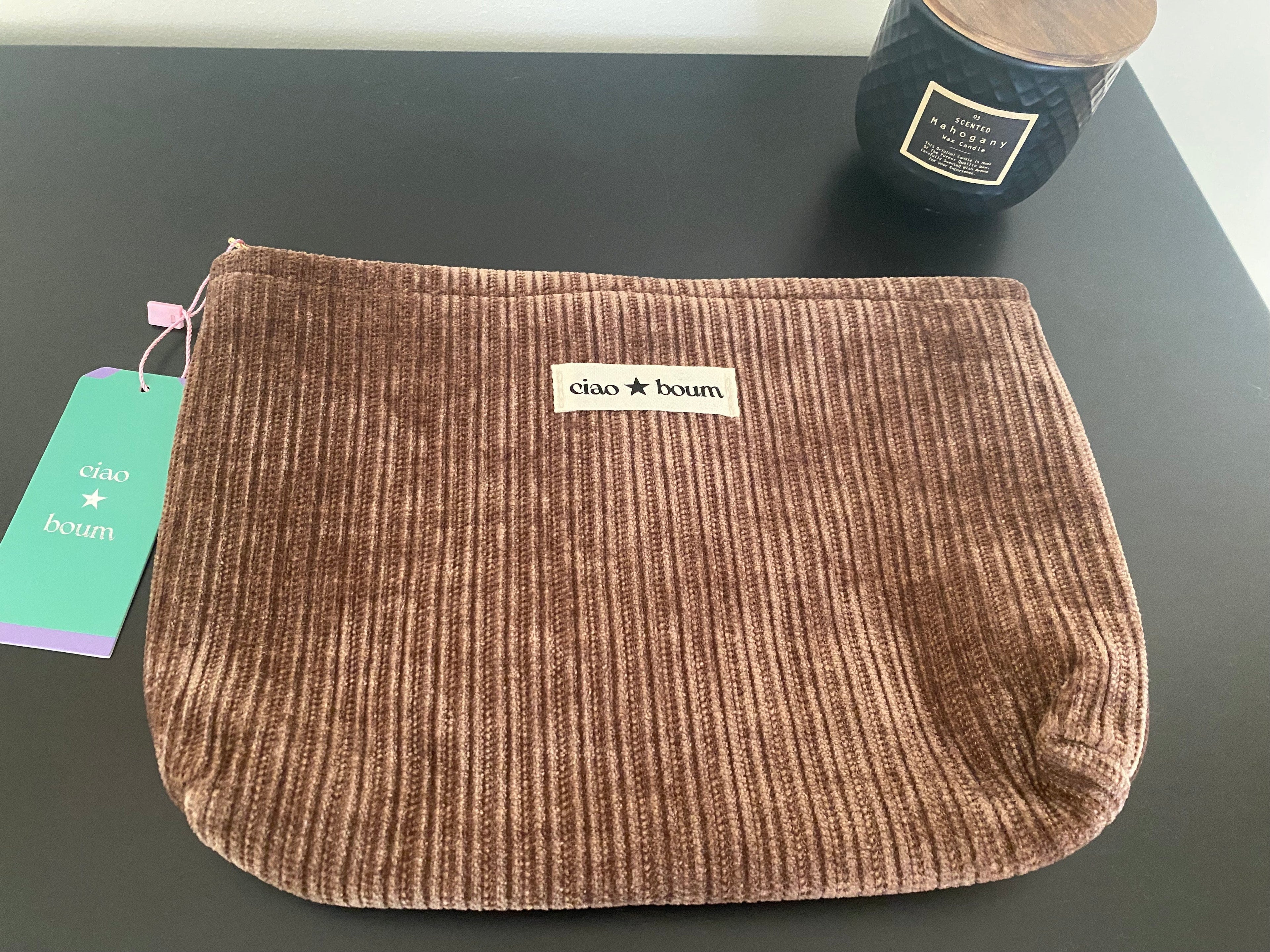 Pochette velours Ciao Boum